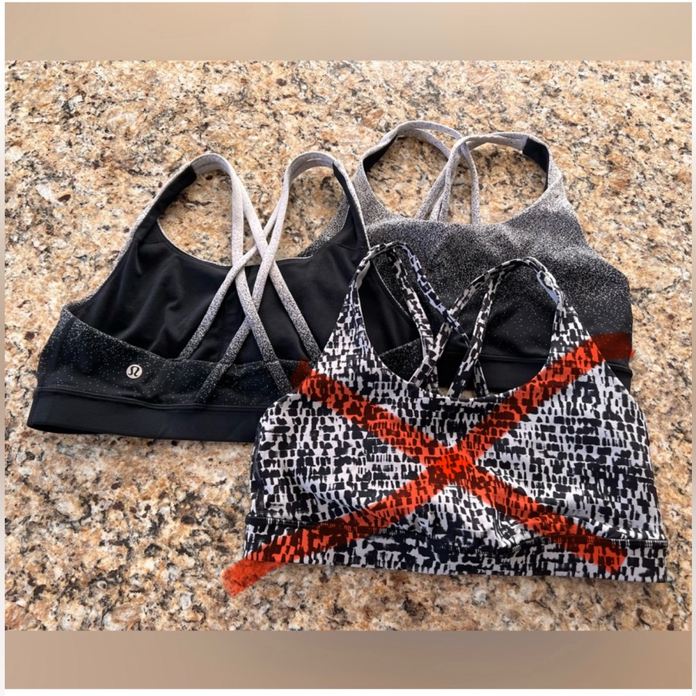 EUC (2) Women’s Lululemon Energy Sports Bras size 8